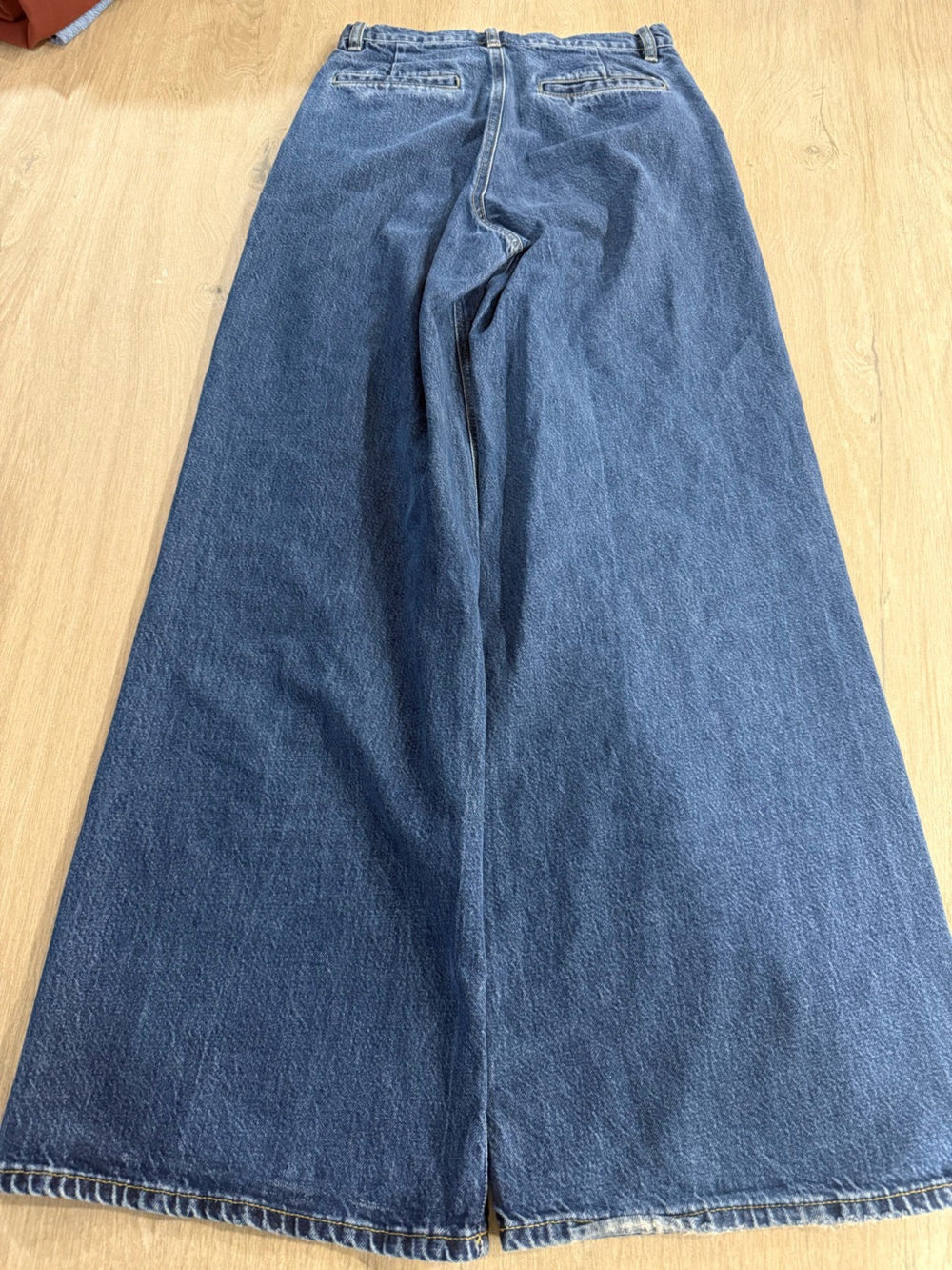 FRAME Wide Leg Trouser Jeans High Rise Blind Spot Wash Denim Size 23 - Picture 8 of 15